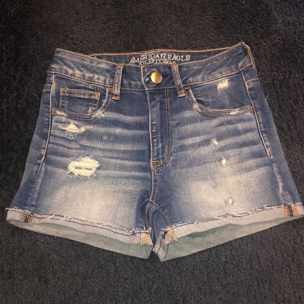 American high rise shortie size 4 Jean shorts